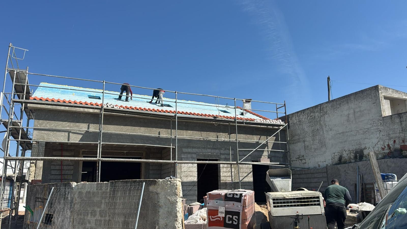 Preparação de massa em obra